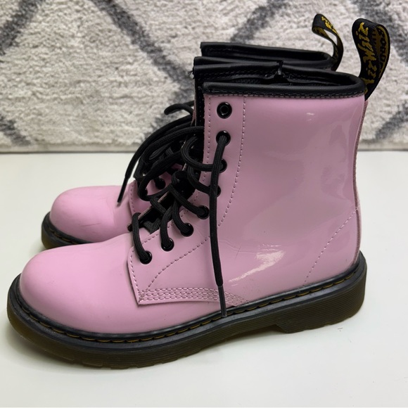 Dr. Martens Other - Dr. Martens 1460 Juniors Size 2 Girls Pink Patent Boots Lace Up Side Zipper Punk